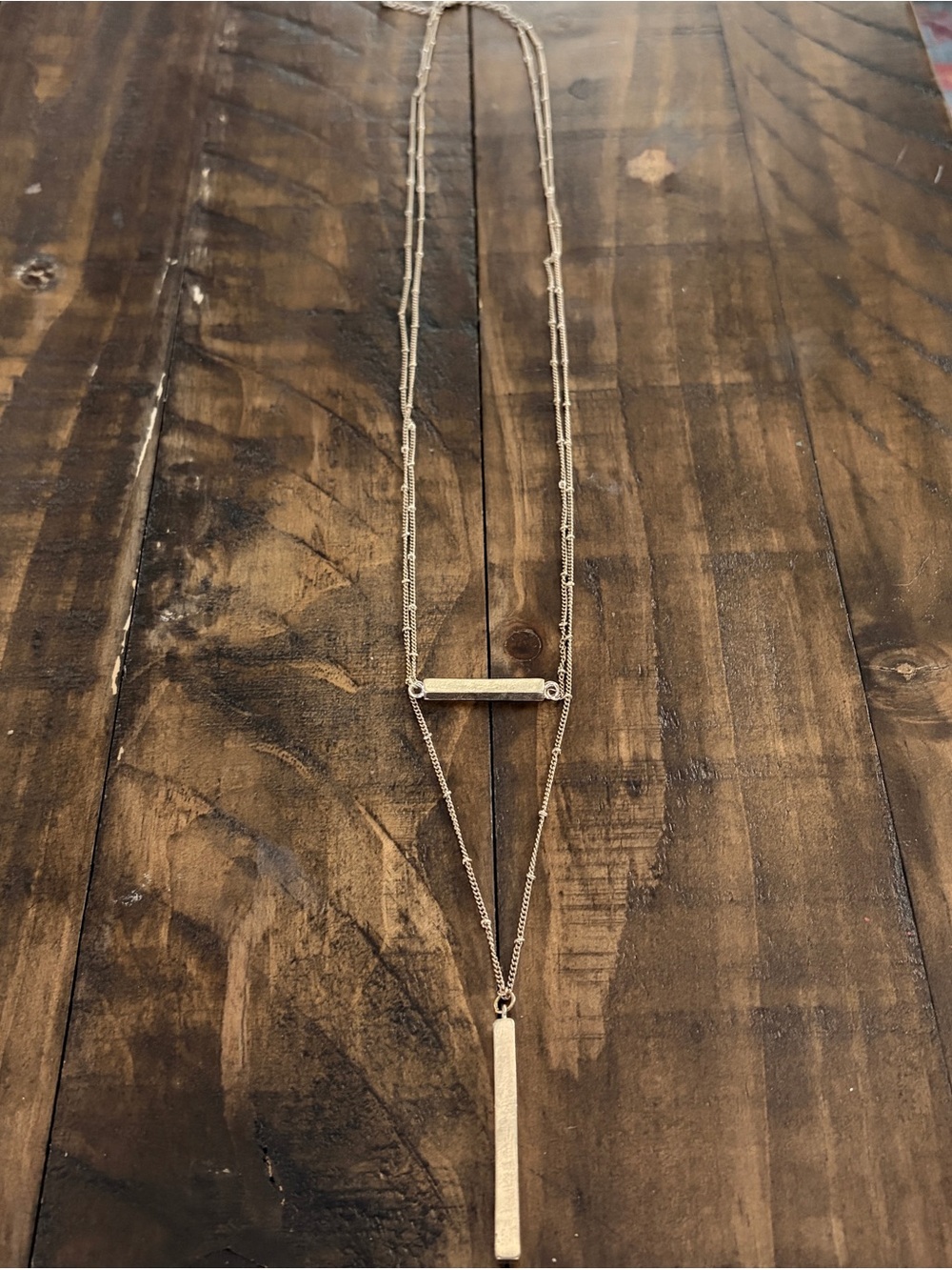Delicate Double-Layer Gold Bar Necklace - Women Jewelry